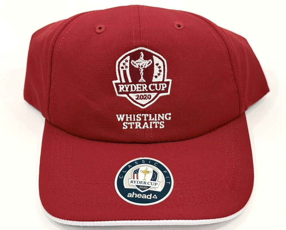 Ryder Cup 2020 Whistling Straits Ahead Hat Red Adjustable Golf Cap UPF 50+